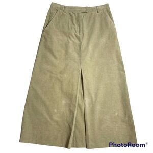 Brooks Brothers Long Tan Corduroy Skirt (Sz 4)